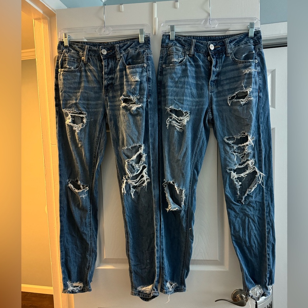 Two Pair American Eagle Jeans Size 0 Zero Regular Length